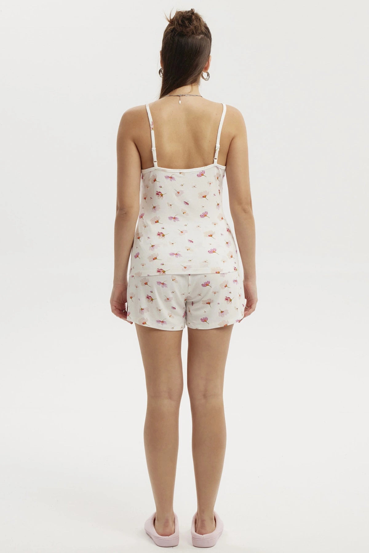 Pijama Mujer Hombro Descubierto Crudo