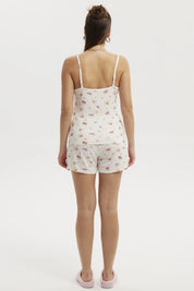 Pijama Mujer Hombro Descubierto Crudo