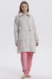 Bata Mujer Half Zipper Gris