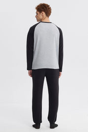 Pijama Hombre Pijama Polera Y Pantalón Negro