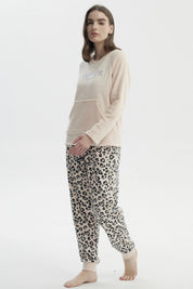 Pijama Mujer Polera Y Pantalón Rosado