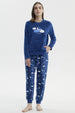 Pijama Mujer Polera Y Pantalón Azul