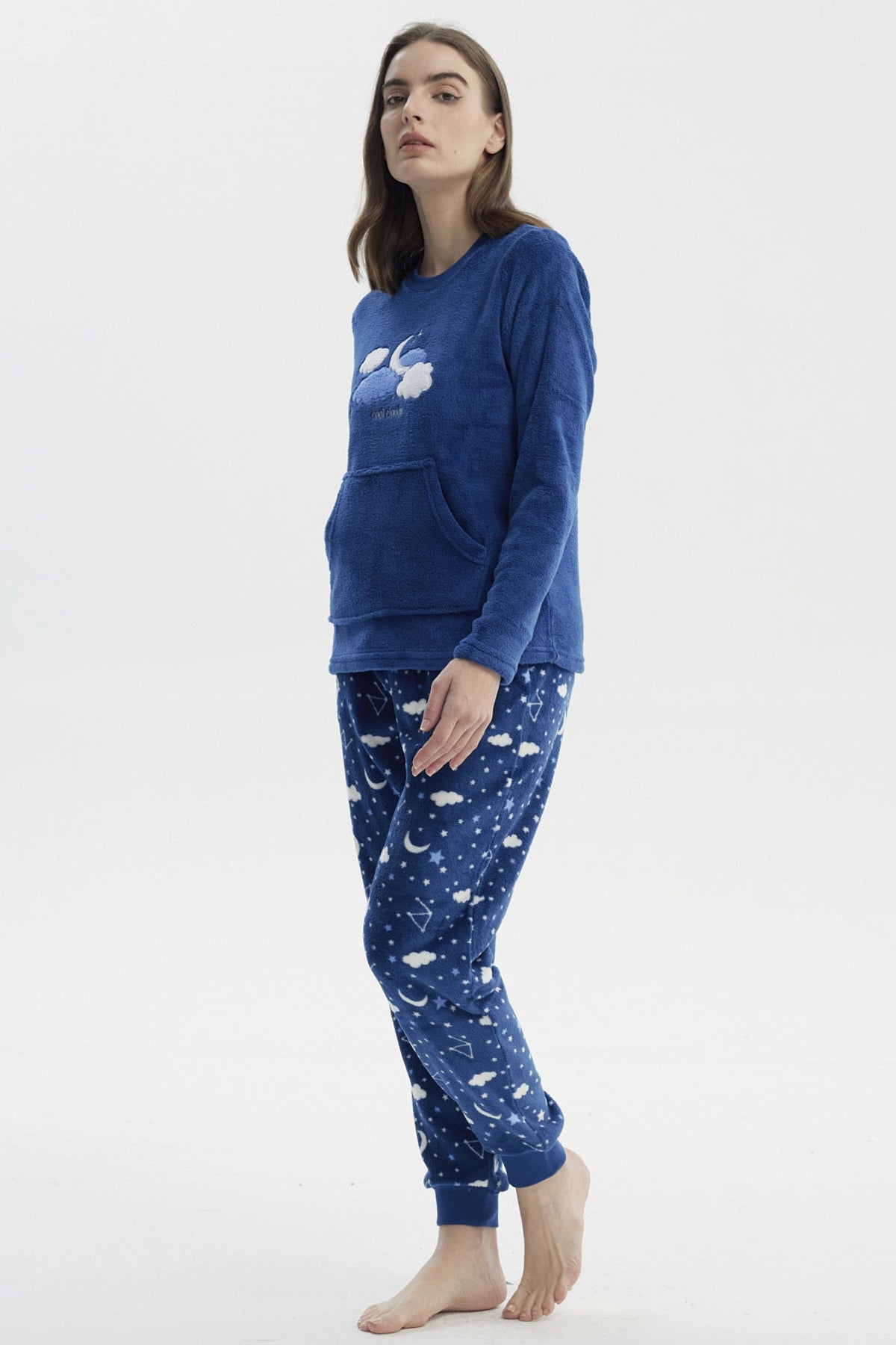 Pijama Mujer Polera Y Pantalón Azul
