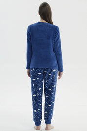 Pijama Mujer Polera Y Pantalón Azul
