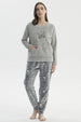 Pijama Mujer Polera Y Pantalón Gris