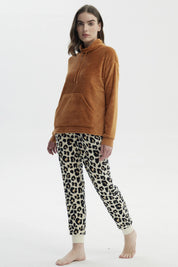 Pijama Mujer Polera Y Pantalón Beige