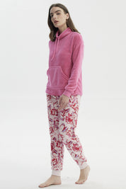 Pijama Mujer Polera Y Pantalón Fucsia