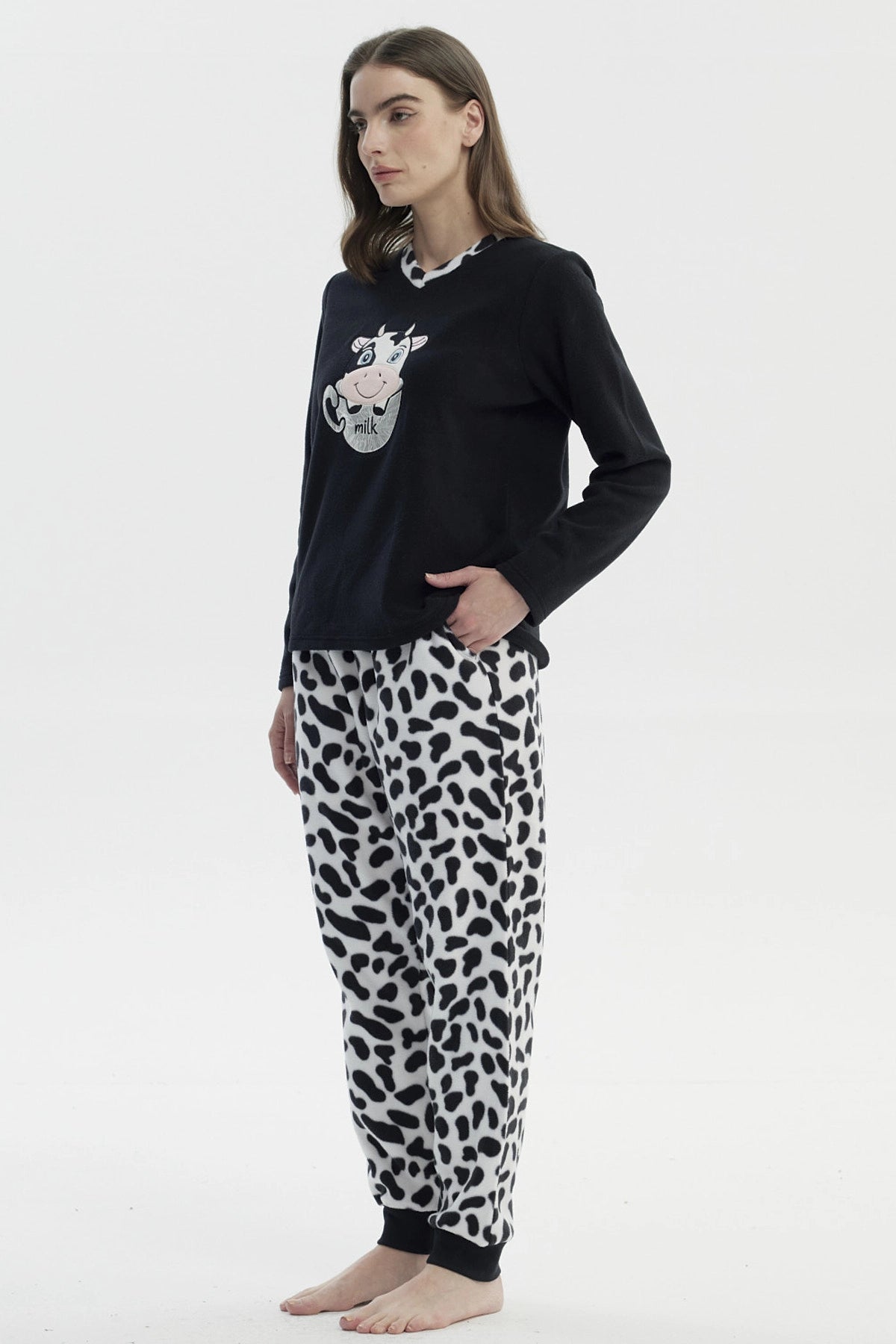 Pijama Mujer Polera Y Pantalón Negro