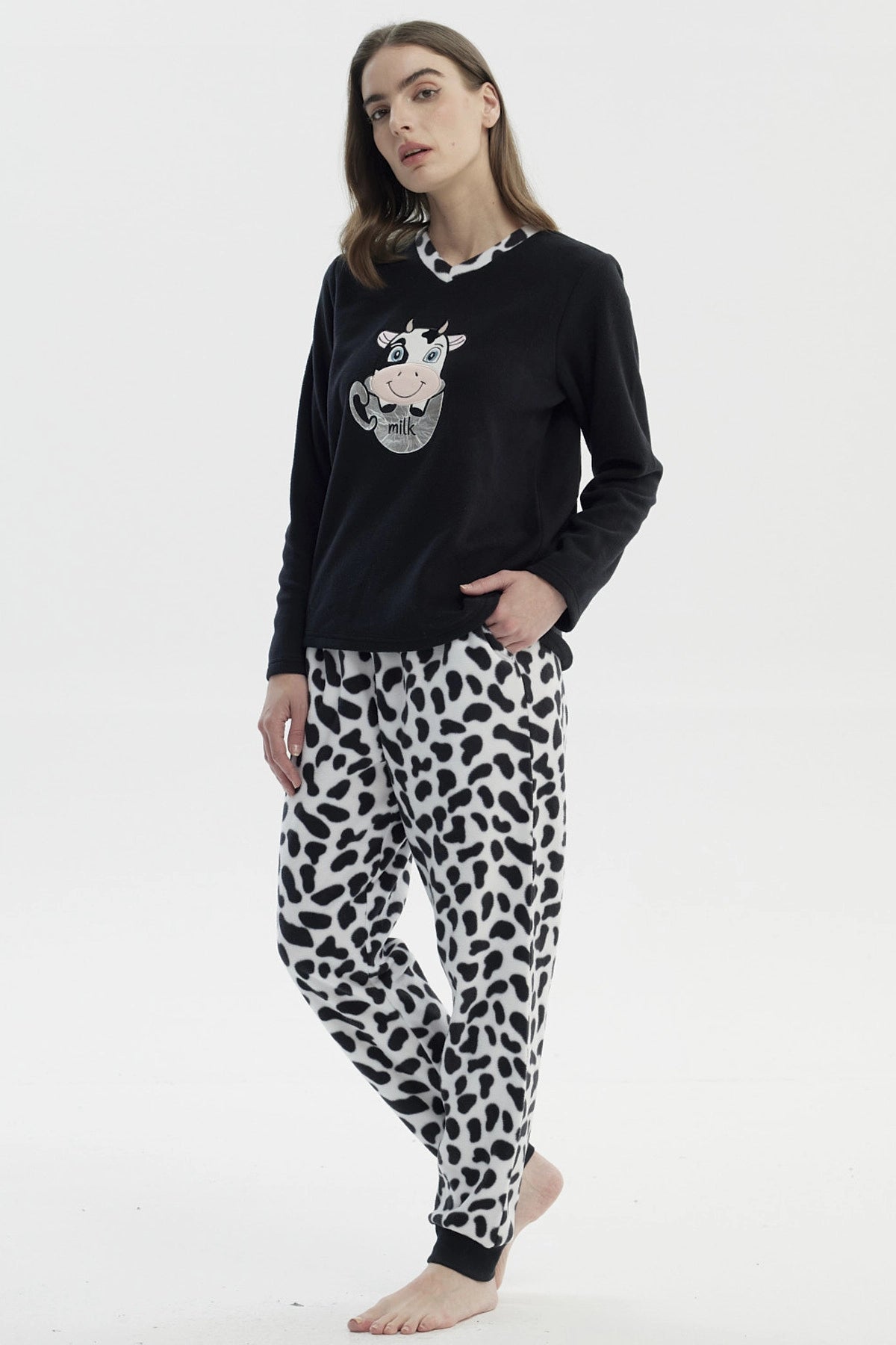 Pijama Mujer Polera Y Pantalón Negro
