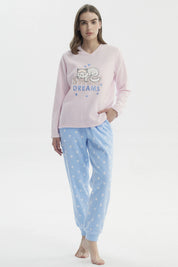 Pijama Mujer Polera Y Pantalón Lila