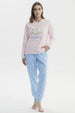 Pijama Mujer Polera Y Pantalón Lila