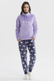 Pijama Mujer Polera Y Pantalón Lila