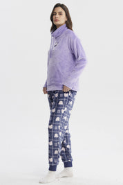 Pijama Mujer Polera Y Pantalón Lila