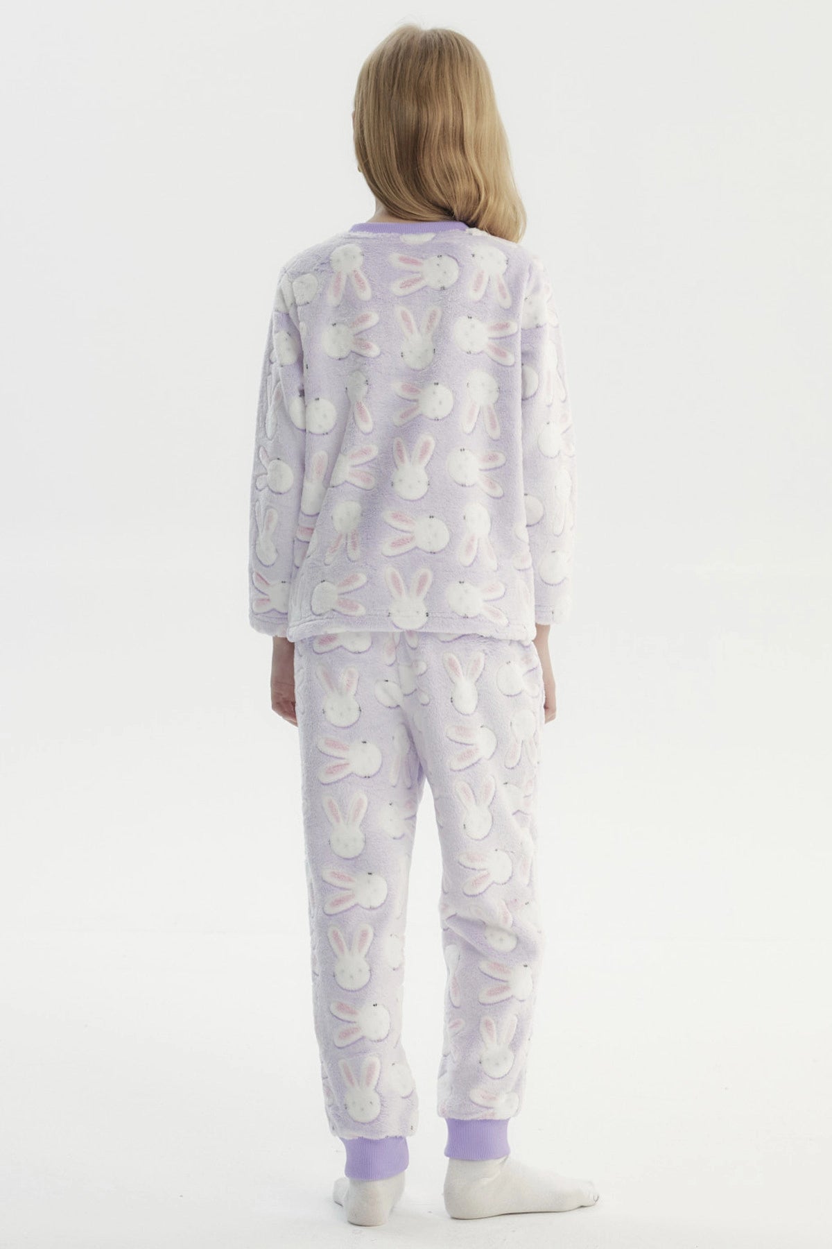 Pijama Niña Polera Y Pantalón Luminoso Lila
