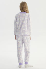 Pijama Niña Polera Y Pantalón Luminoso Lila