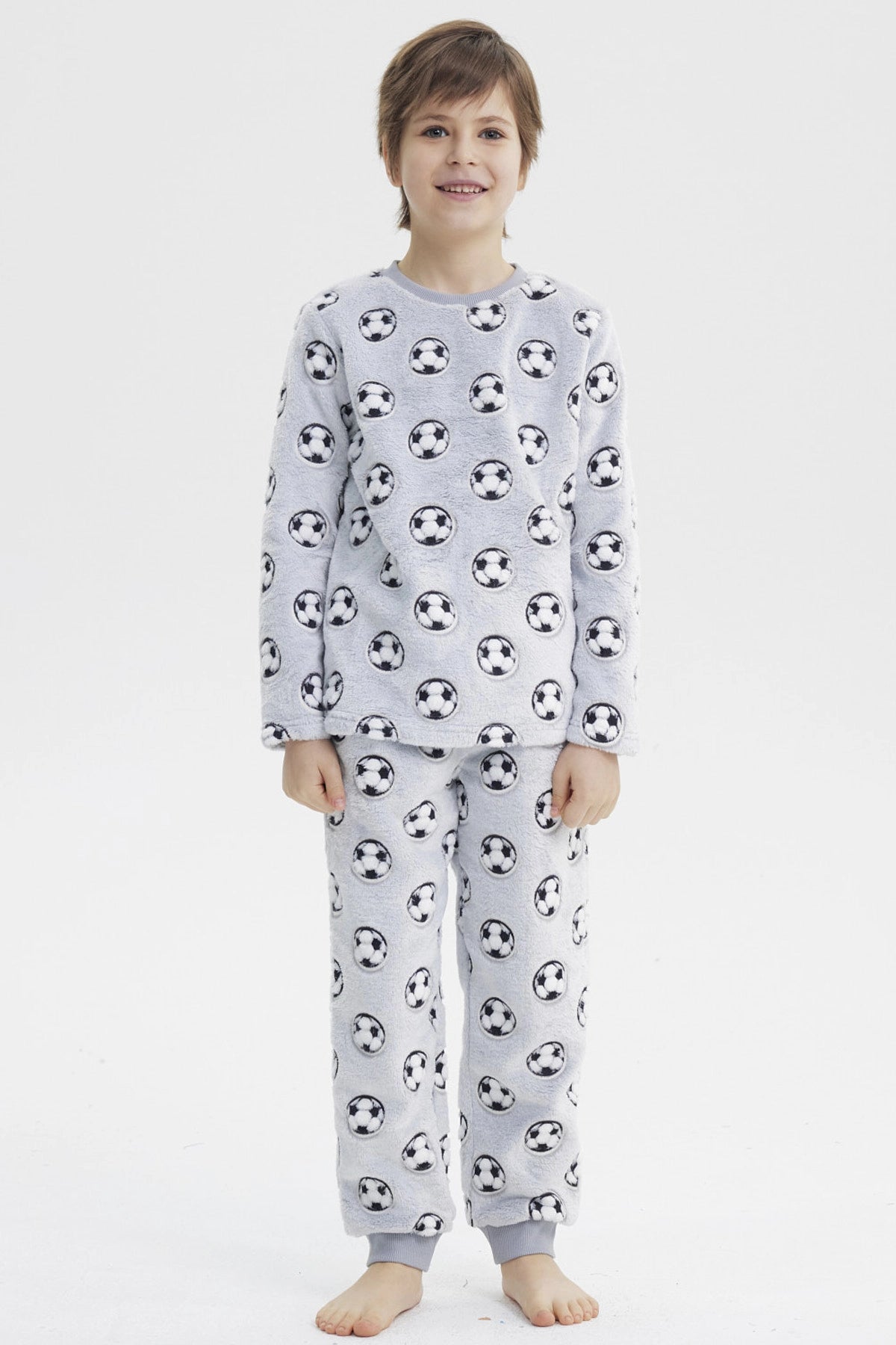 Pijama Niño Polera Y Pantalón Luminoso Gris
