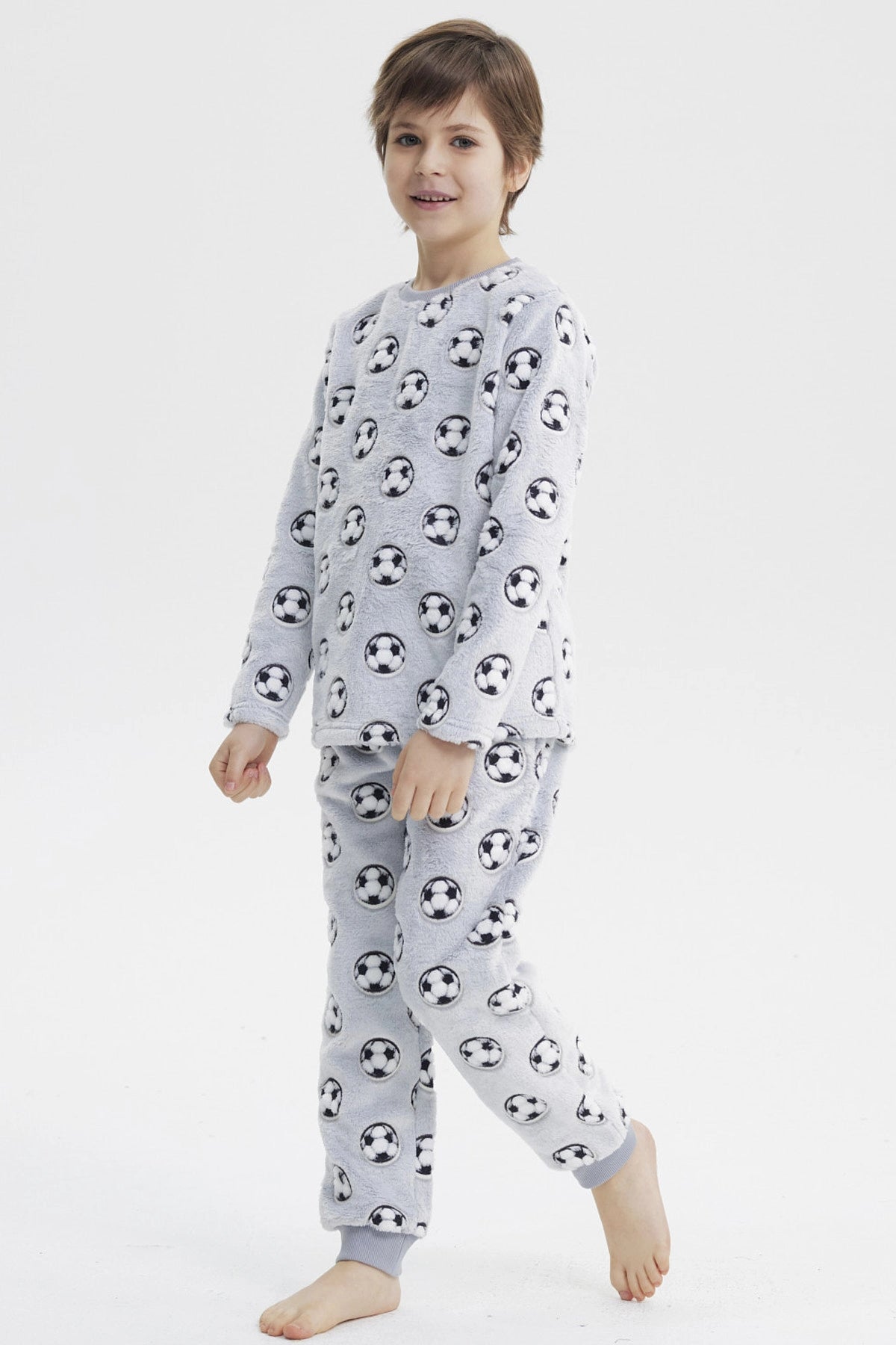 Pijama Niño Polera Y Pantalón Luminoso Gris