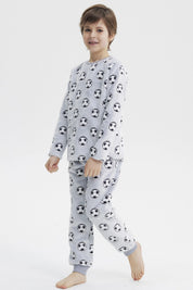 Pijama Niño Polera Y Pantalón Luminoso Gris
