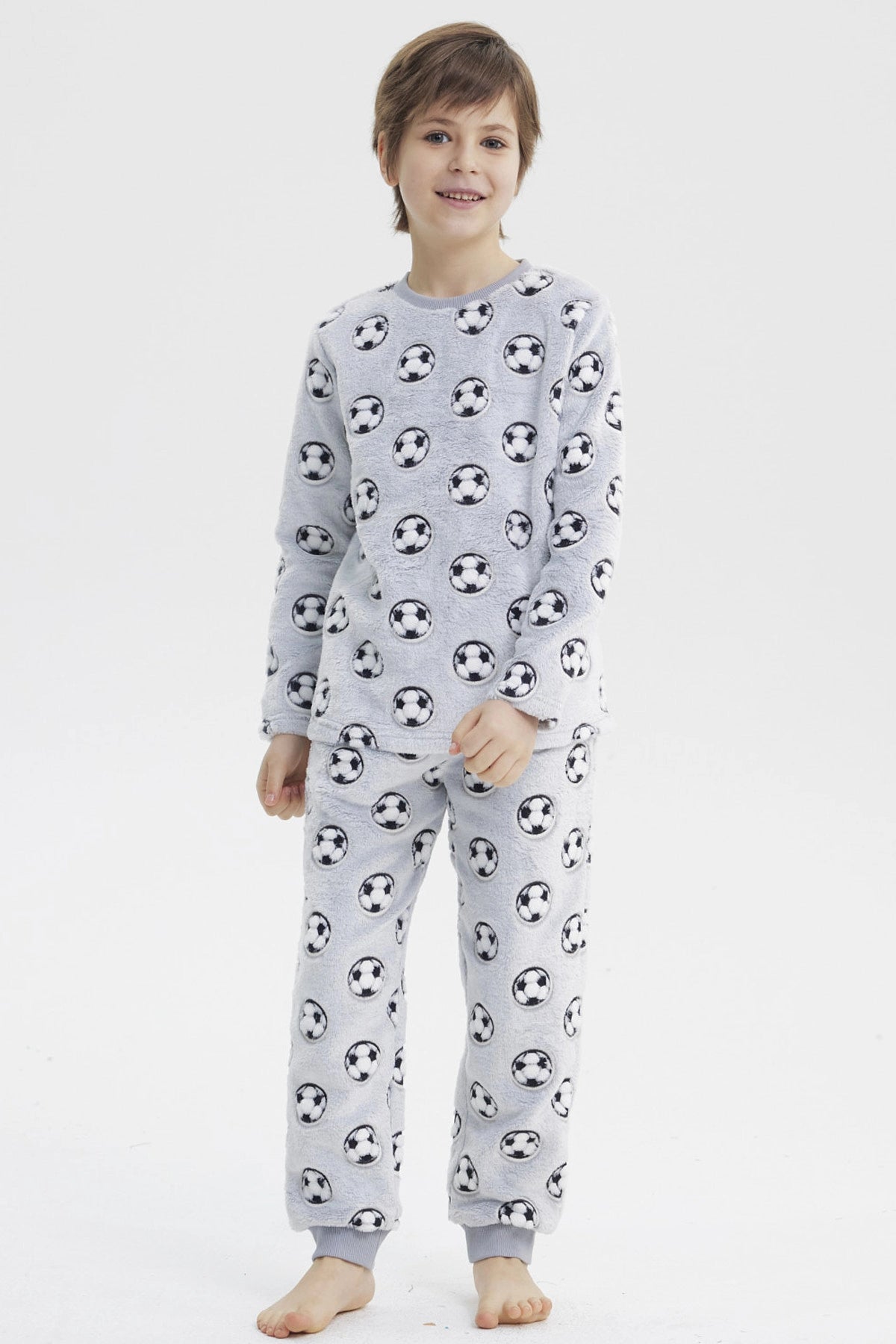 Pijama Niño Polera Y Pantalón Luminoso Gris