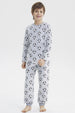 Pijama Niño Polera Y Pantalón Luminoso Gris