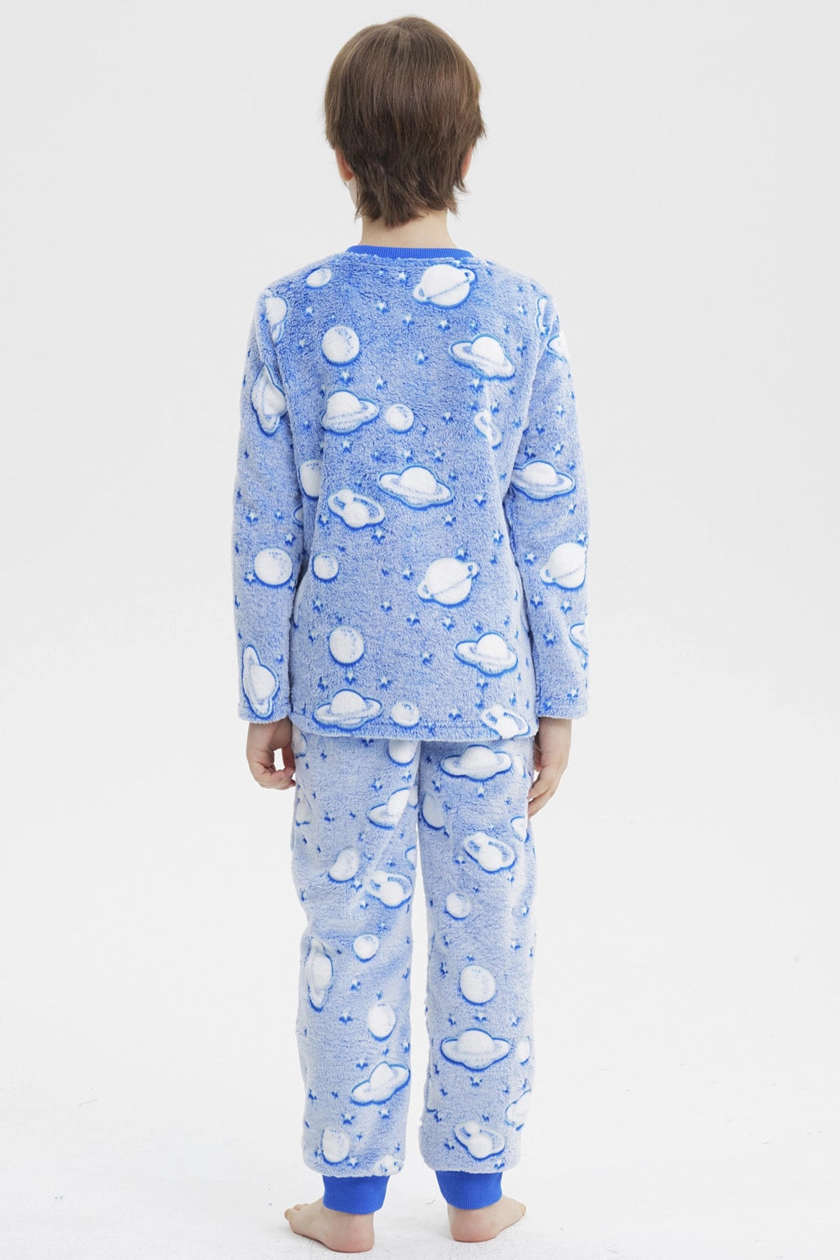 Pijama Niño Polera Y Pantalón Luminoso Azul