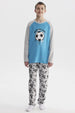 Pijama Niño Polera Y Pantalón Gris