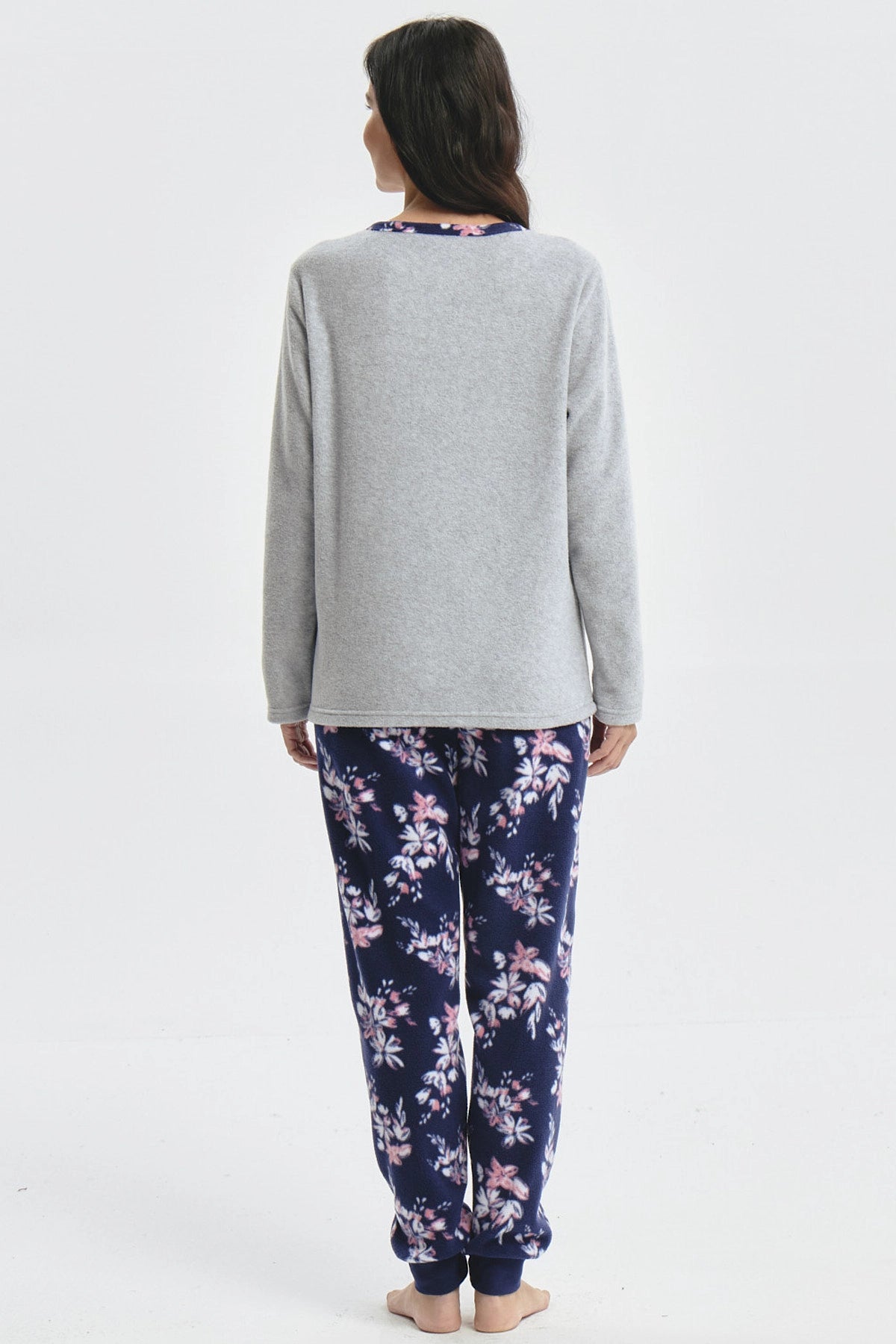 Pijama Mujer Pijama Polera Y Pantalón Gris
