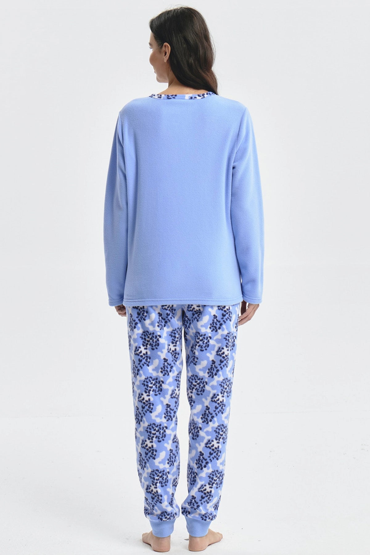 Pijama Mujer Pijama Polera Y Pantalón Celeste