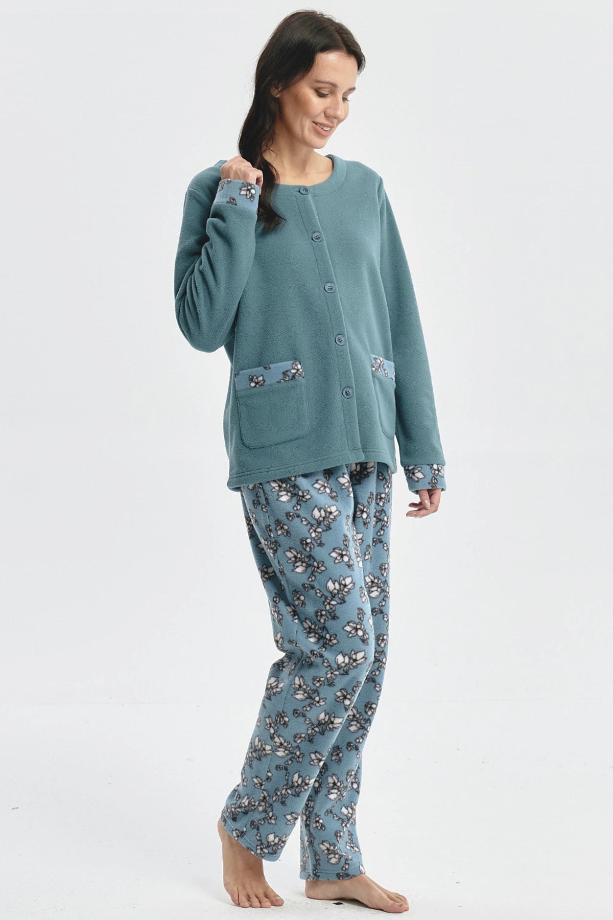 Pijama Mujer Pijama Polera Y Pantalón Verde