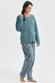 Pijama Mujer Pijama Polera Y Pantalón Verde