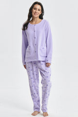 Pijama Mujer Pijama Polera Y Pantalón Lila