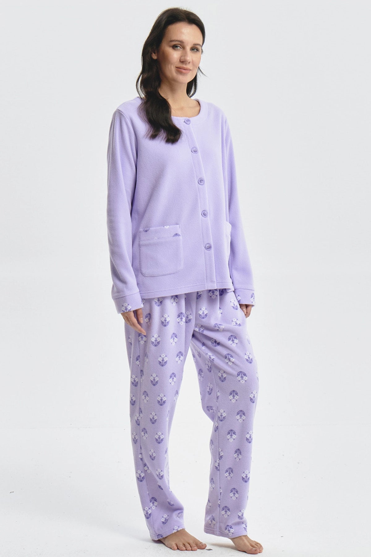 Pijama Mujer Pijama Polera Y Pantalón Lila