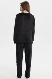 Pijama Mujer Pijama Polera Y Pantalón Negro