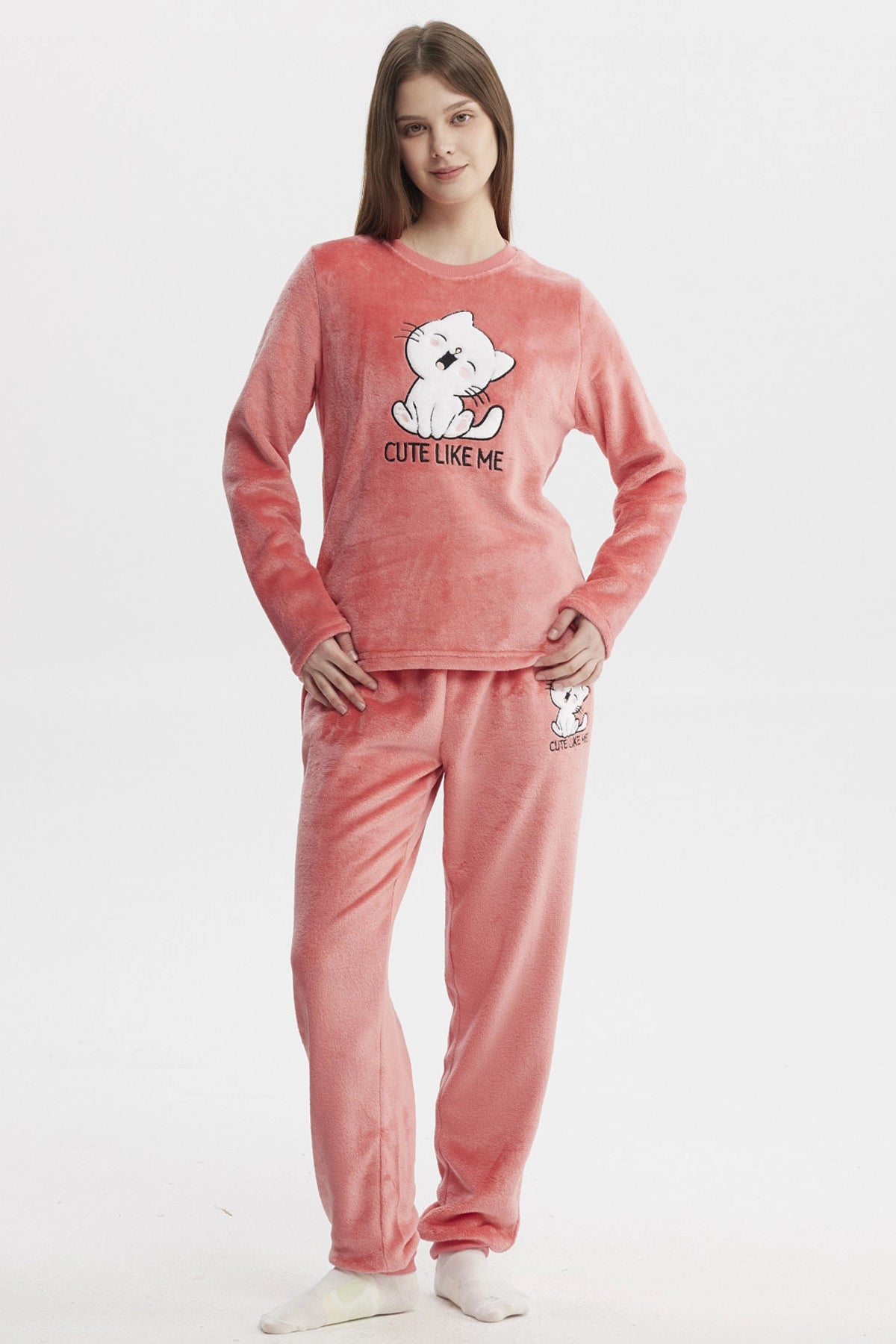 Pijama Mujer Pijama Polera Y Pantalón Rosado