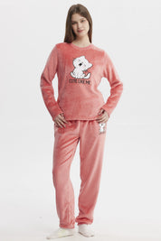 Pijama Mujer Pijama Polera Y Pantalón Rosado