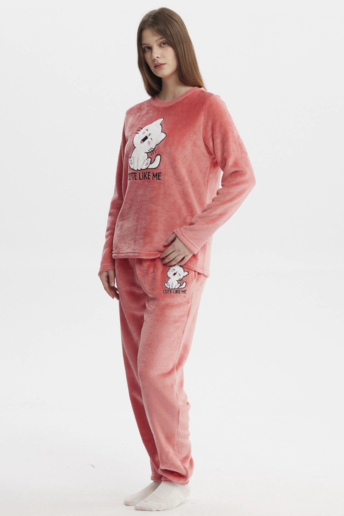 Pijama Mujer Pijama Polera Y Pantalón Rosado