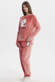 Pijama Mujer Pijama Polera Y Pantalón Rosado