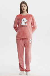 Pijama Mujer Pijama Polera Y Pantalón Rosado