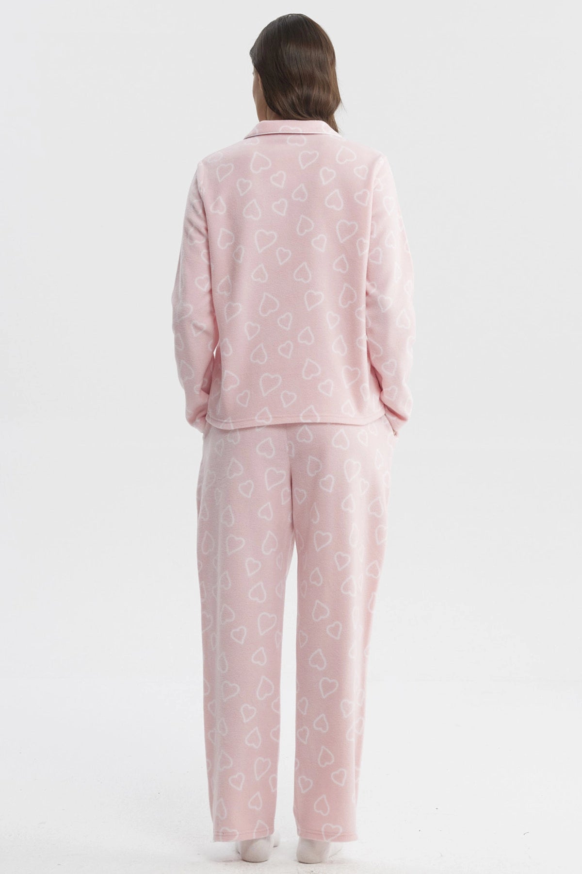 Pijama Mujer Cuello V Rosado