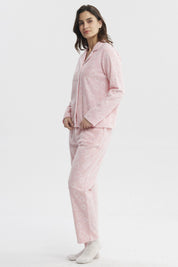 Pijama Mujer Cuello V Rosado