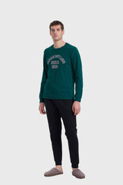 Pijama Hombre Estampado Verde
