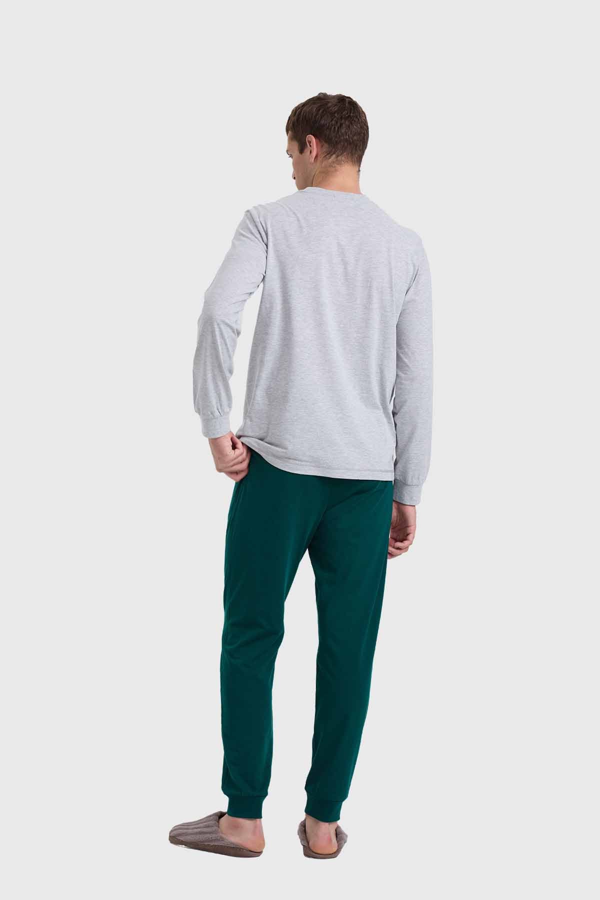 Pijama Hombre Estampado Gris