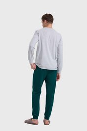 Pijama Hombre Estampado Gris