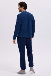 Pijama Hombre Polar Escoces Azul