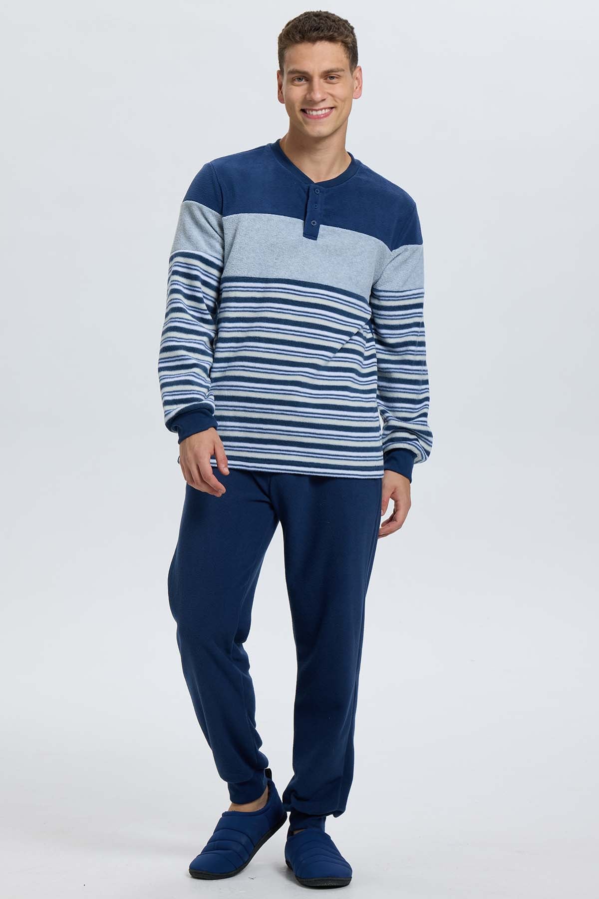 Pijama Hombre Cr Polar Azul