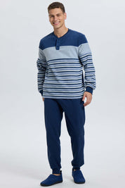 Pijama Hombre Cr Polar Azul