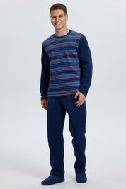 Pijama Hombre Cr Polar Azul