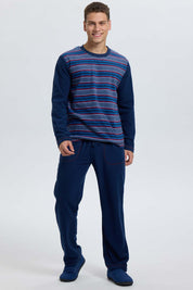 Pijama Hombre Cr Polar Azul