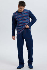 Pijama Hombre Cr Polar Azul