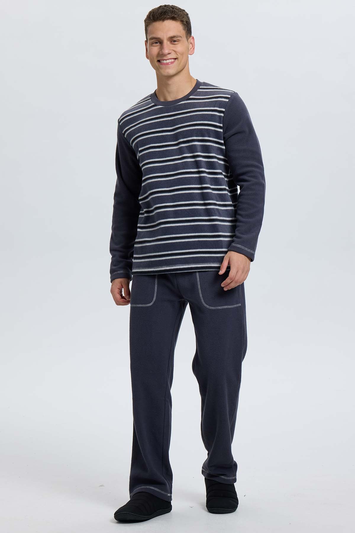 Pijama Hombre Cr Polar Gris